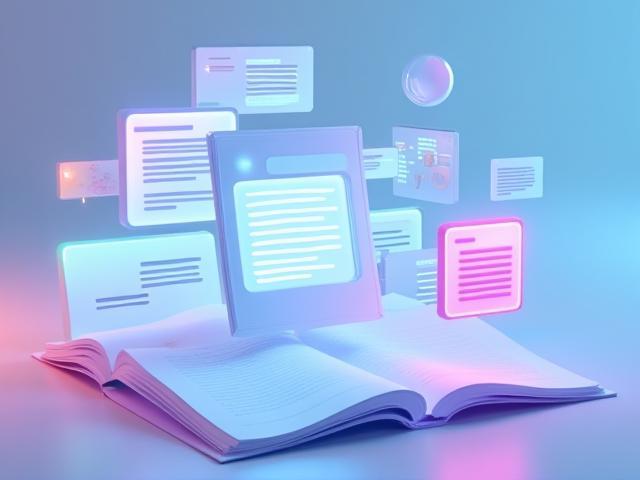 AI által generált tudáskártya készítési folyamat illusztráció, animált panel bemutatóval